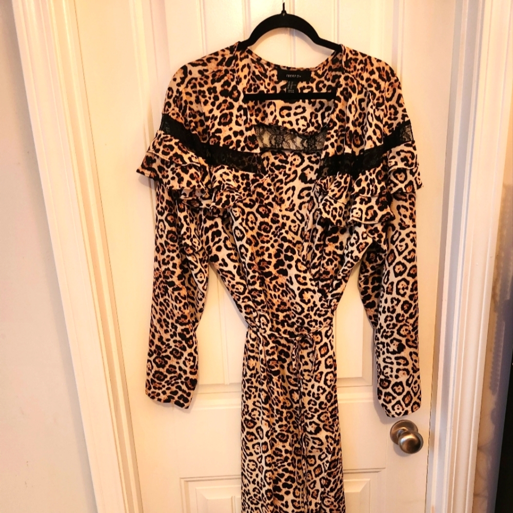 Cheetah print Wrap Dress